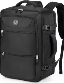 Sowaovut Travel Laptop Backpack, Extra Large Backpacks, Flight Approved Daypack, Business Bag Fit 17.3 inch Laptop for Men Women (Black)